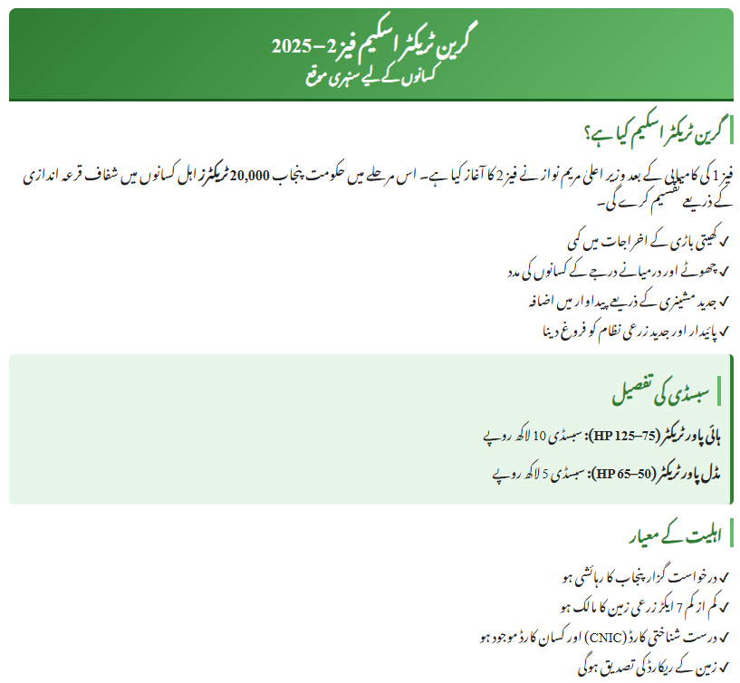 Green Tractor Scheme Phase 2