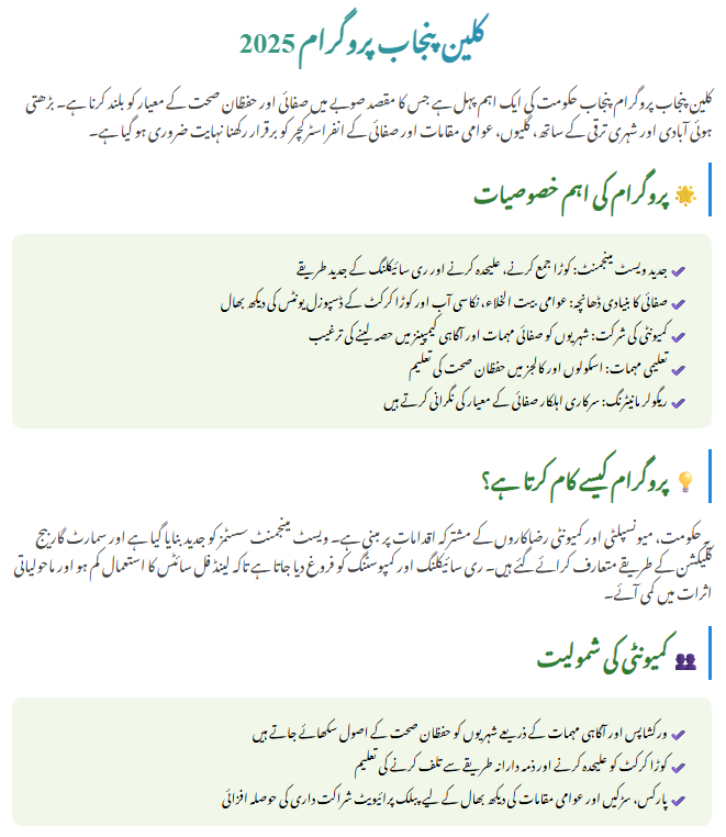 Clean Punjab Program