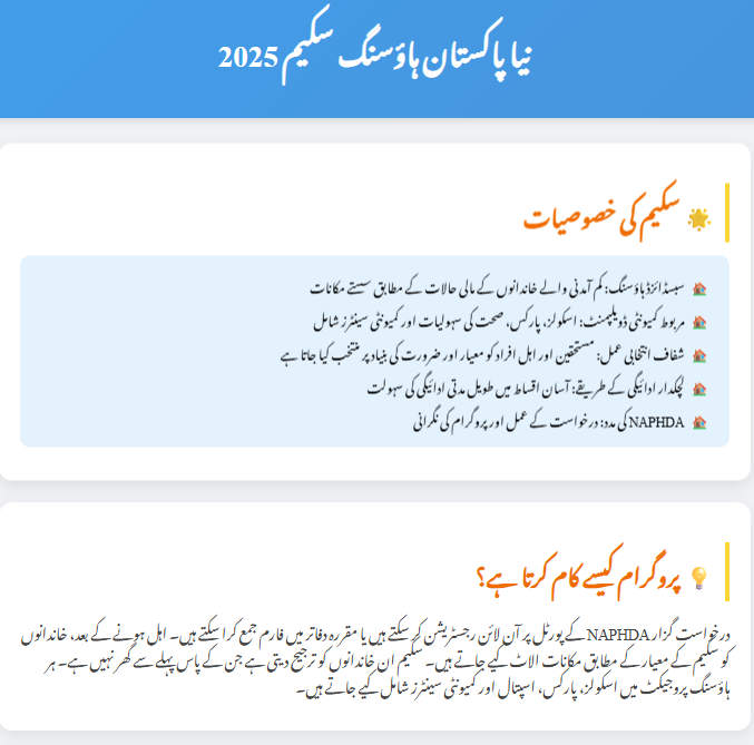 Naya Pakistan Housing Scheme