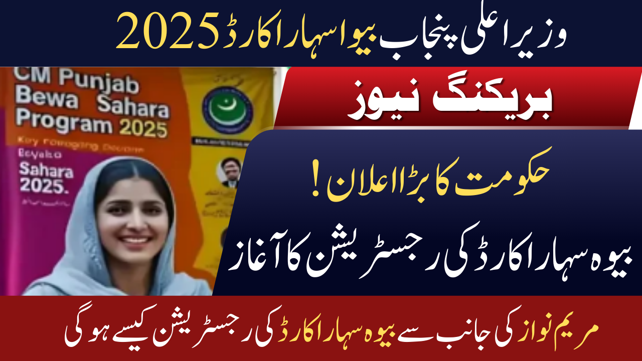 CM Punjab Bewa Sahara Card 2025: Online Registration,
