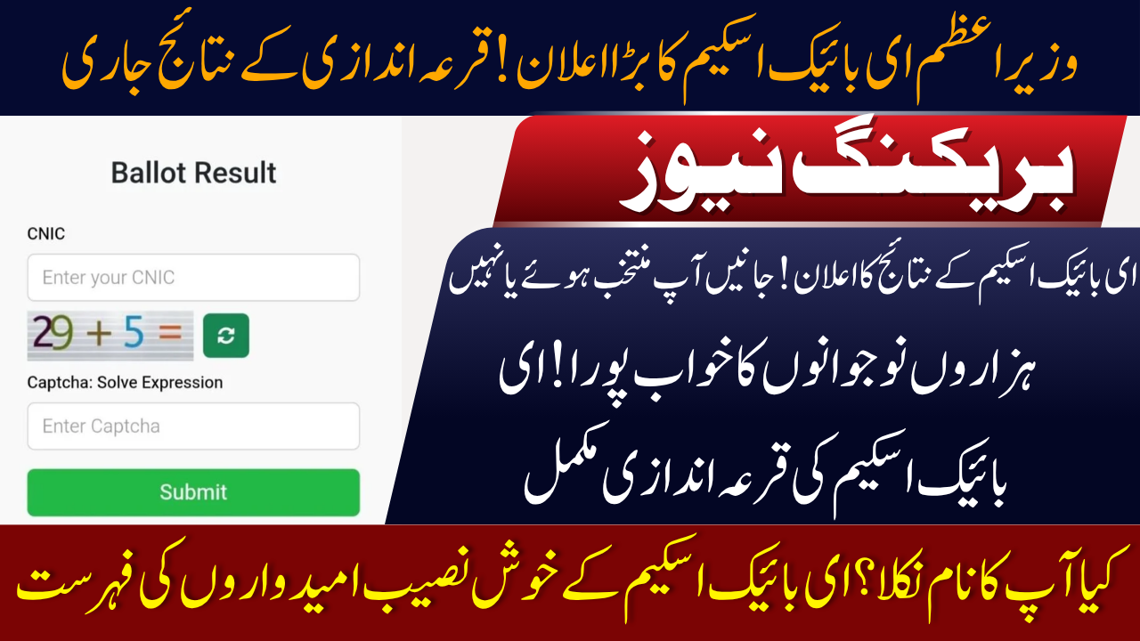 PM E-Bike Scheme Balloting Result